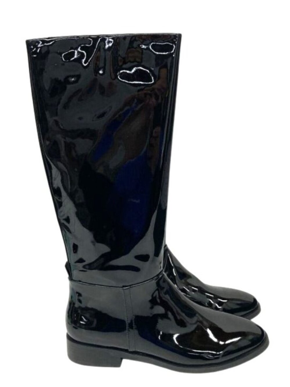 Aerosoles Black Patent Leather Knee-High Riding Boots US 9 NWB